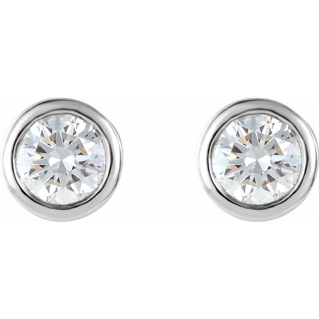 Platinum 1/2 CTW Natural Diamond Stud Earrings