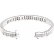 14K White 8 3/8 CTW Natural Diamond 7 1/2" Bracelet