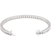18K White 9 1/3 CTW Natural Diamond Line 7 1/4" Bracelet
