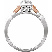 Natural Diamond Promise Ring in 10K and 14K Gold