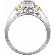 Natural Diamond Promise Ring in 10K and 14K Gold
