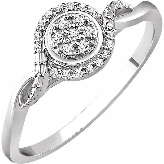 Natural Diamond Promise Ring in 10K and 14K Gold