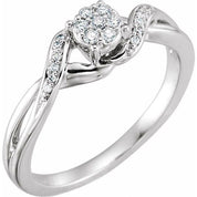 Natural Diamond Promise Ring in 10K and 14K Gold