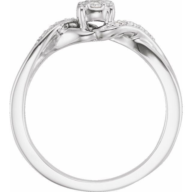 Natural Diamond Promise Ring in 10K and 14K Gold