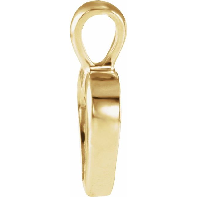 14K Yellow 15x10 mm Open Heart Pendant