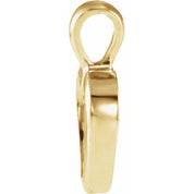 18K Yellow 15x10 mm Open Heart Pendant