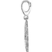 Sterling Silver 1/3 CTW Natural Diamond Charm