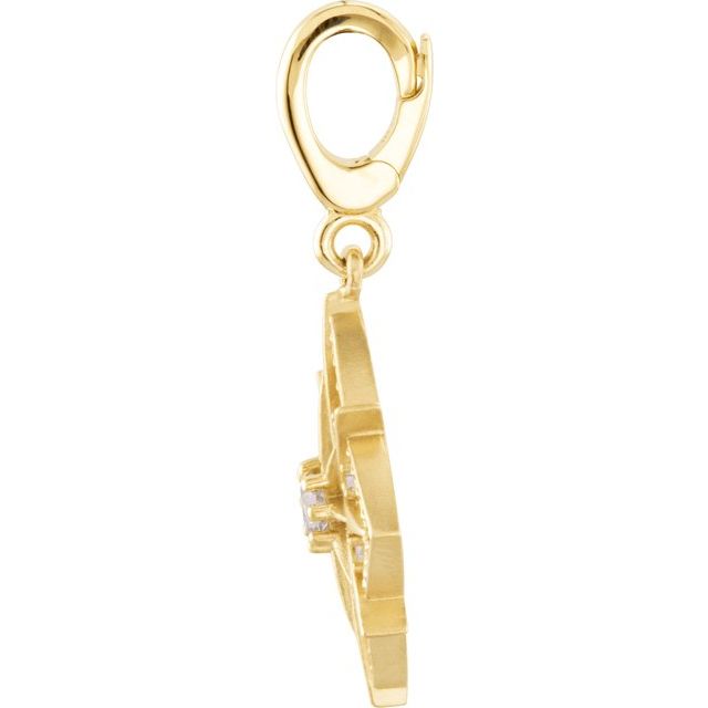 14K Yellow 1/6 CTW Natural Diamond Charm
