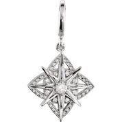 Sterling Silver 1/6 CTW Natural Diamond Charm