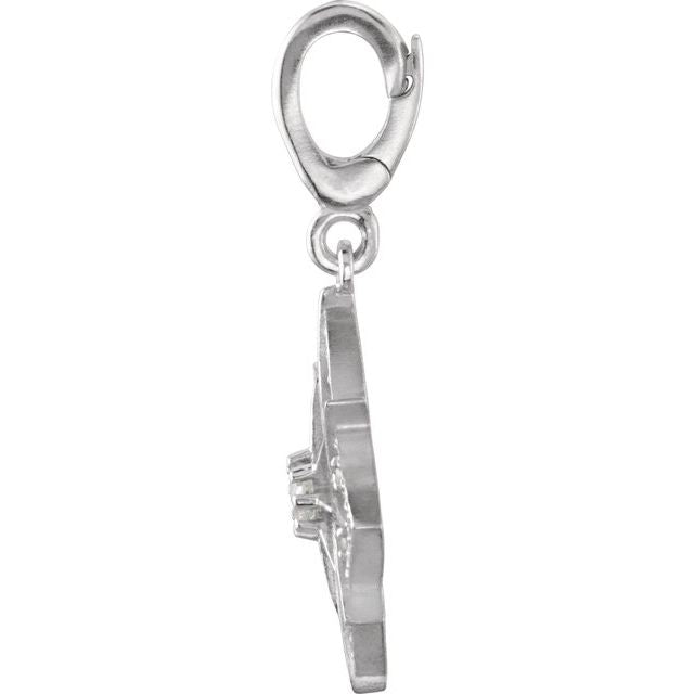 Sterling Silver 1/6 CTW Natural Diamond Charm