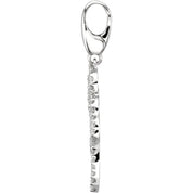 14K White 1/3 CTW Natural Diamond Four-Leaf Clover Charm