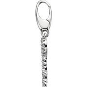 14K White 1/10 CTW Natural Diamond Key Charm