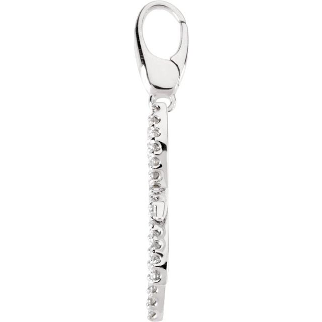 14K White 1/3 CTW Natural Diamond Dragonfly Charm