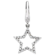 14K White 1/8 CTW Natural Diamond Star Charm