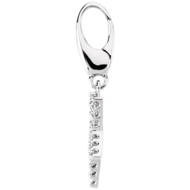 14K White 1/8 CTW Natural Diamond Star Charm