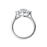 14K White 1 3/4 CTW Natural Diamond Cluster Ring