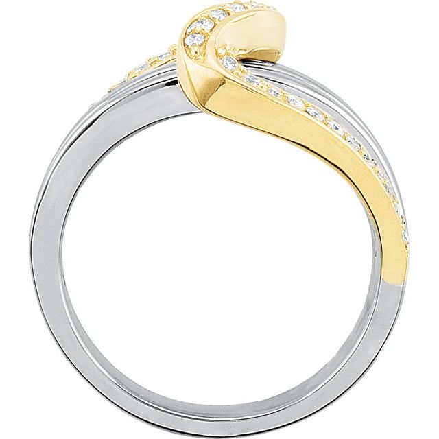 14K White/Yellow 1/3 CTW Natural Diamond Ring