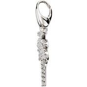14K White 1/5 CTW Natural Diamond Palm Tree Charm