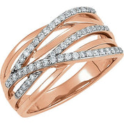 14K Rose 1/3 CTW Natural Diamond Ring