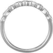 Platinum .04 CTW Natural Diamond Stackable Ring