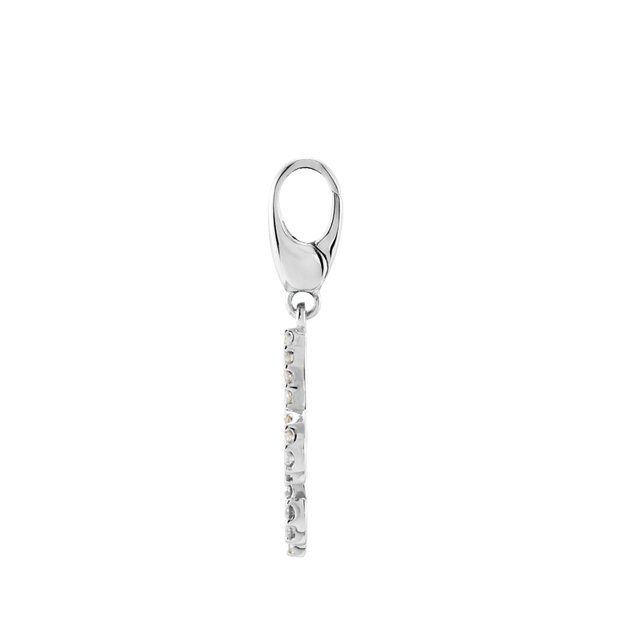 14K White 1/4 CTW Natural Diamond Charm