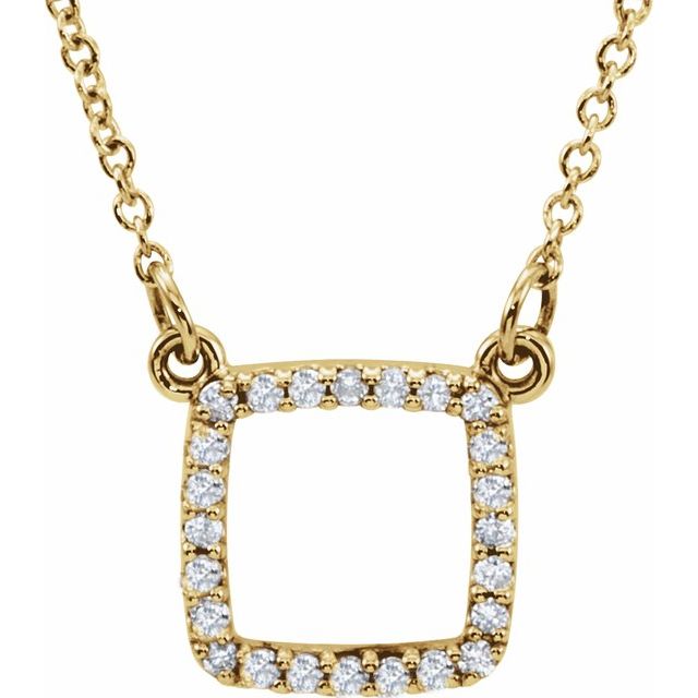 14K Yellow 1/10 CTW Natural Diamond 16" Necklace
