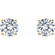 14K Yellow 1 CTW Lab-Grown Diamond 4-Prong Stud Earrings