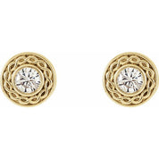14K Yellow 1/5 CTW Natural Diamond Earrings