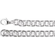 Sterling Silver 10 mm Cable 7 1/2" Chain