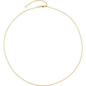 18K Yellow Gold-Plated Sterling Silver 1.5 mm Adjustable Hollow Rolo 18-20" Chain