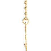 10K Imitation Citrine Script Monogram Necklace with 2 or 3 Initials in Various Sizes