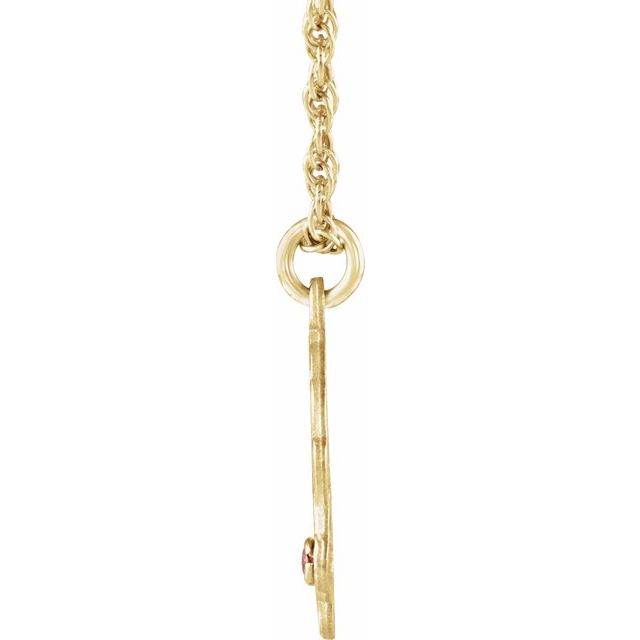 10K Imitation Citrine Script Monogram Necklace with 2 or 3 Initials in Various Sizes