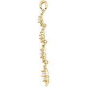 14K Yellow  1/2 CTW Natural Diamond Journey Floral Pendant