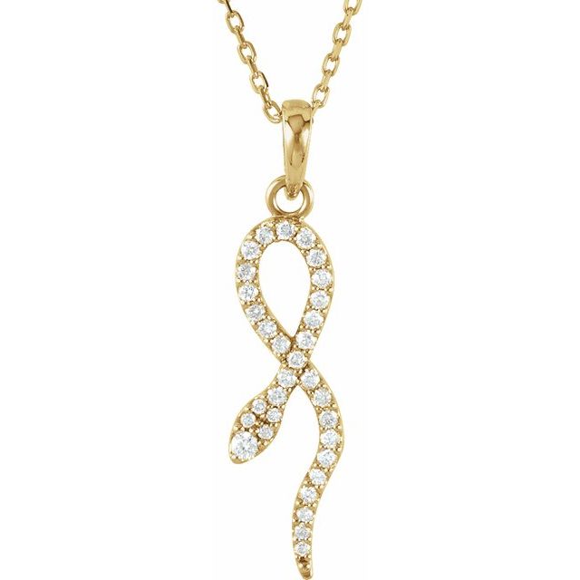 14K Yellow 1/6 CTW Natural Diamond 16" Necklace