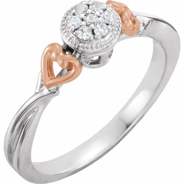 Natural Diamond Promise Ring in 10K and 14K Gold