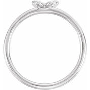 Sterling Silver .02 CTW Natural Diamond Butterfly Youth Ring