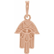 14K Rose Hamsa Pendant