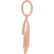 14K Rose Hamsa Pendant