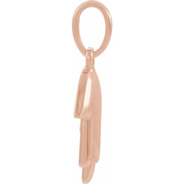 14K Rose Hamsa Pendant