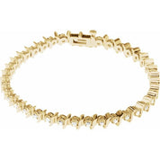 14K Yellow 1 1/2 CTW Natural Diamond Line 7 1/4" Bracelet