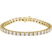 18K Yellow 9 1/6 CTW Natural Diamond Line 7 1/4" Bracelet