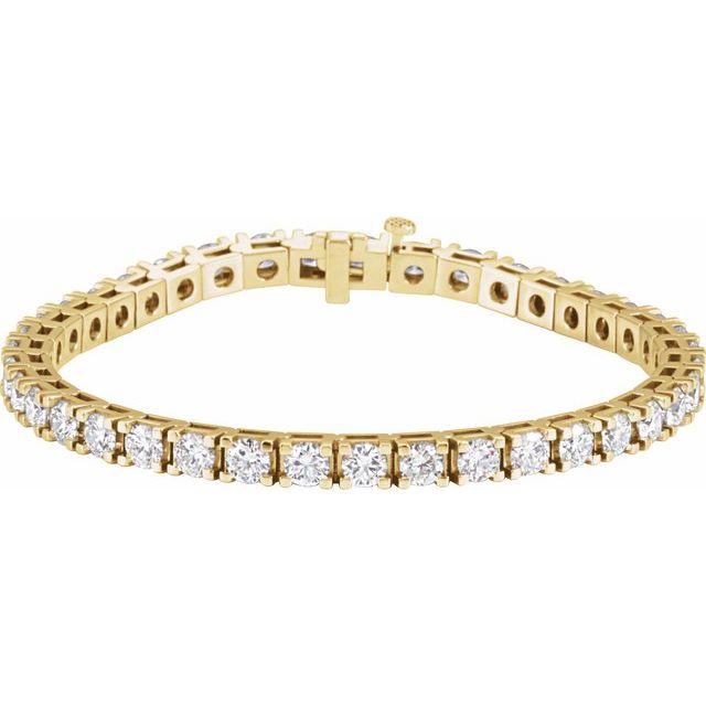 18K Yellow 9 1/6 CTW Natural Diamond Line 7 1/4" Bracelet