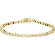14K Yellow 2 CTW Natural Diamond Line 7 1/4" Bracelet