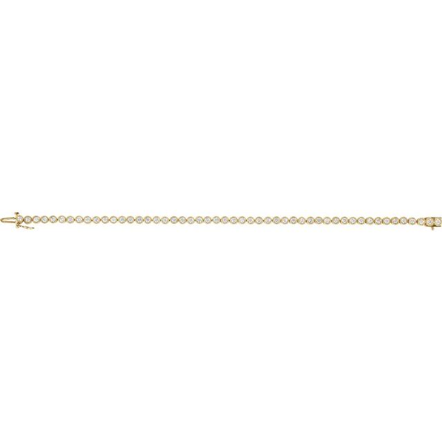 14K Yellow 2 CTW Natural Diamond Line 7 1/4" Bracelet