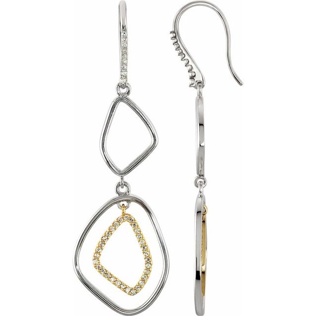 8 CTW Natural Diamond Open Silhouette Earrings - Motek Jewelry