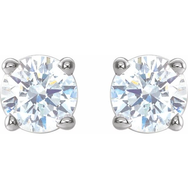 14K White 1/3 CTW Natural Diamond Stud Earrings
