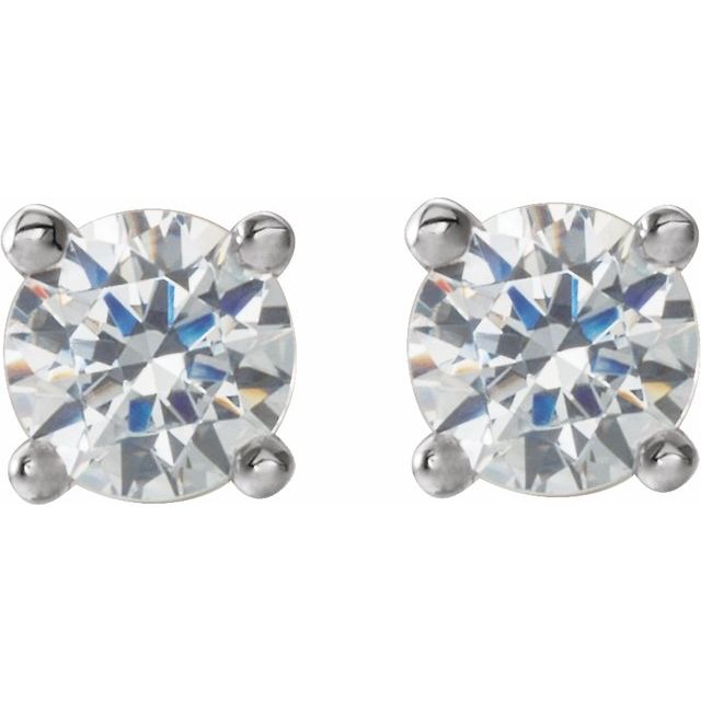 14K White 1/6 CTW Lab-Grown Diamond Stud Earrings