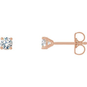 14K Rose 1/3 CTW Lab-Grown Diamond 4-Prong Stud Earrings