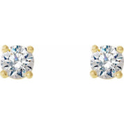 14K Yellow 1/3 CTW Lab-Grown Diamond 4-Prong Stud Earrings