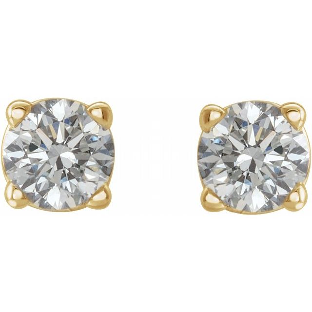 14K Yellow 1/5 CTW Natural Diamond Stud Earrings